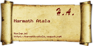 Harmath Atala névjegykártya